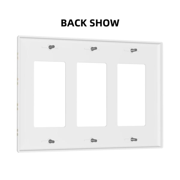 1Pcs White Greek Key Pattern Wall Plates decorative light switch cover plate Light Switch Cover Plate Decorative Wall Plate outlet covers wall plate - Image 4