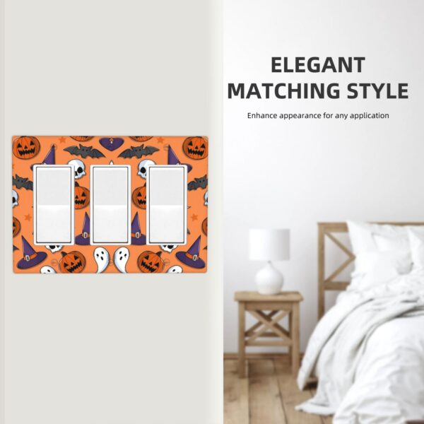 1Pcs Halloween Ghost Pumpkin Bats Wall Plates decorative light switch cover plate Light Switch Cover Plate Decorative Wall Plate outlet covers wall plate - Image 4
