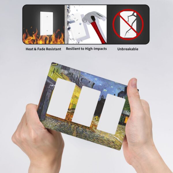 1Pcs Cafe Terrace Wall Plates decorative light switch cover plate Light Switch Cover Plate Decorative Wall Plate outlet covers wall plate - Image 4