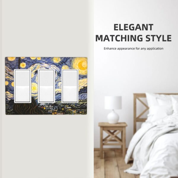 1Pcs The Starry Night Wall Plates decorative light switch cover plate Light Switch Cover Plate Decorative Wall Plate outlet covers wall plate - Image 5