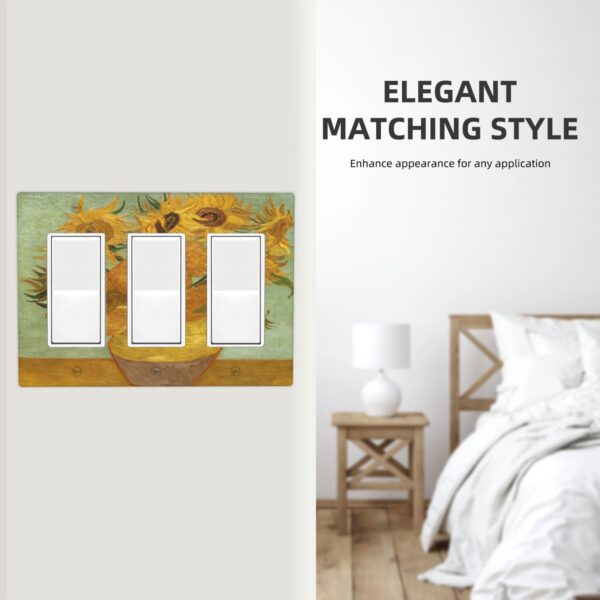 1Pc Sunflower Wall Plates decorative light switch cover plate Light Switch Cover Plate Decorative Wall Plate outlet covers wall plate - Image 5