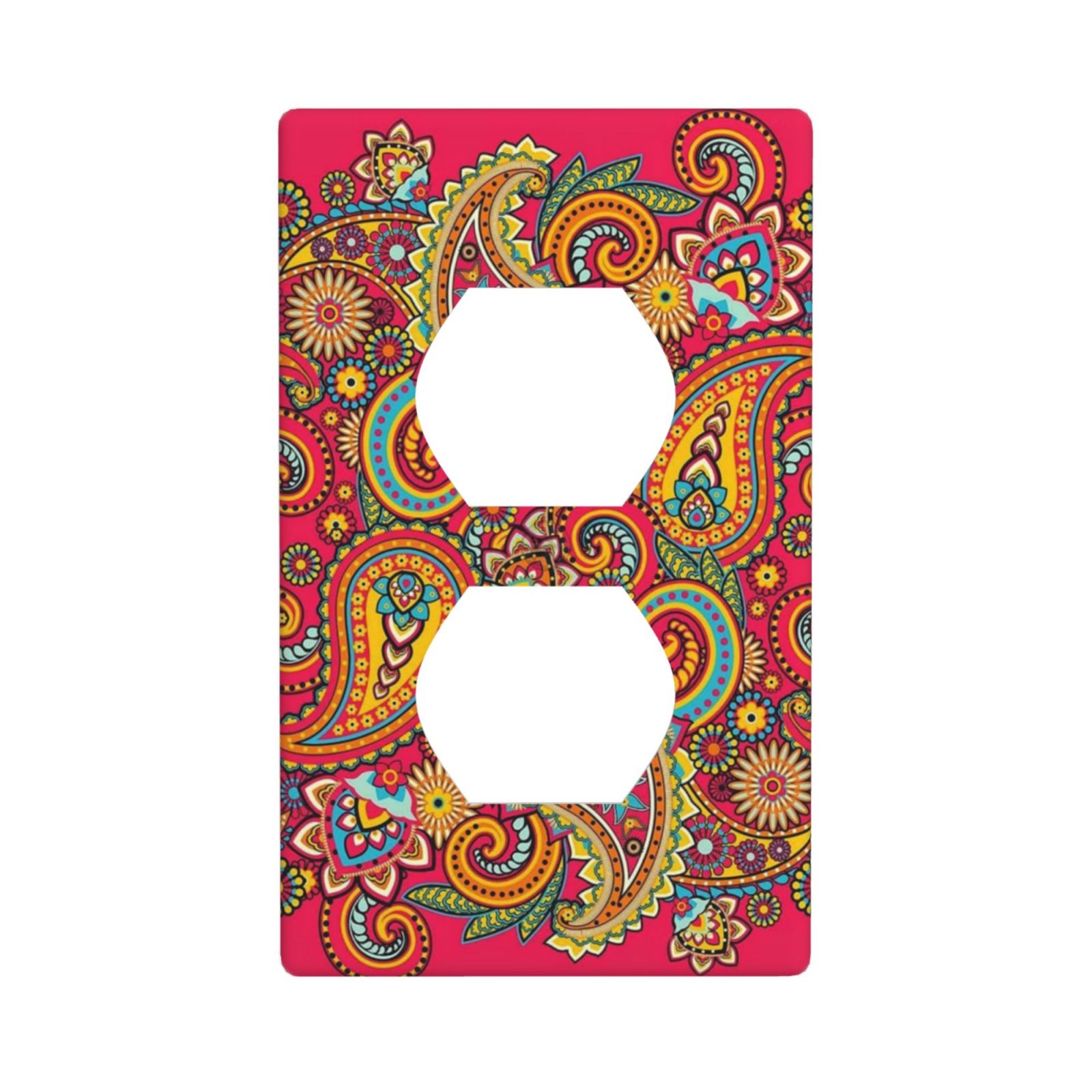 1Pcs Colorful Paisley Floral red Vintage Wall Plates decorative light switch cover plate Light Switch Cover Plate Decorative Wall Plate outlet covers wall plate