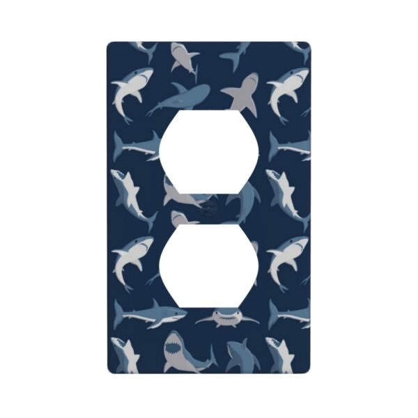 1Pcs Blue Shark Wall Plates decorative light switch cover plate Light Switch Cover Plate Decorative Wall Plate outlet covers wall plate