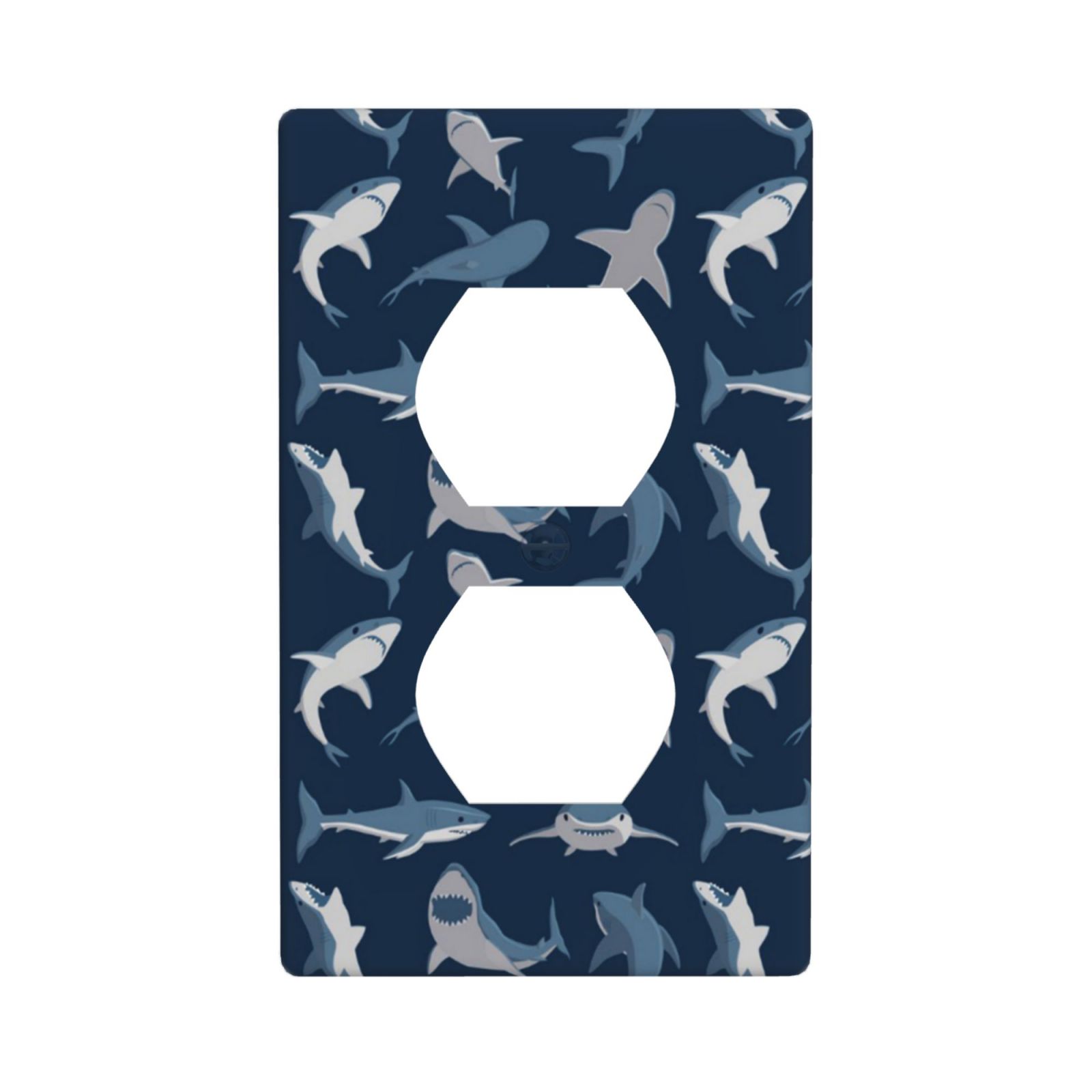 1Pcs Blue Shark Wall Plates decorative light switch cover plate Light Switch Cover Plate Decorative Wall Plate outlet covers wall plate