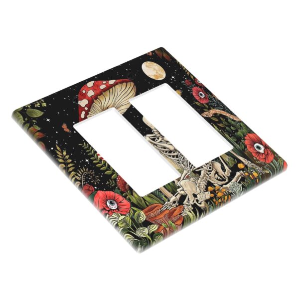 1Pcs Mushroom Skull Skeleton Moon Wall Plates decorative light switch cover plate Light Switch Cover Plate Decorative Wall Plate outlet covers wall plate - Image 2