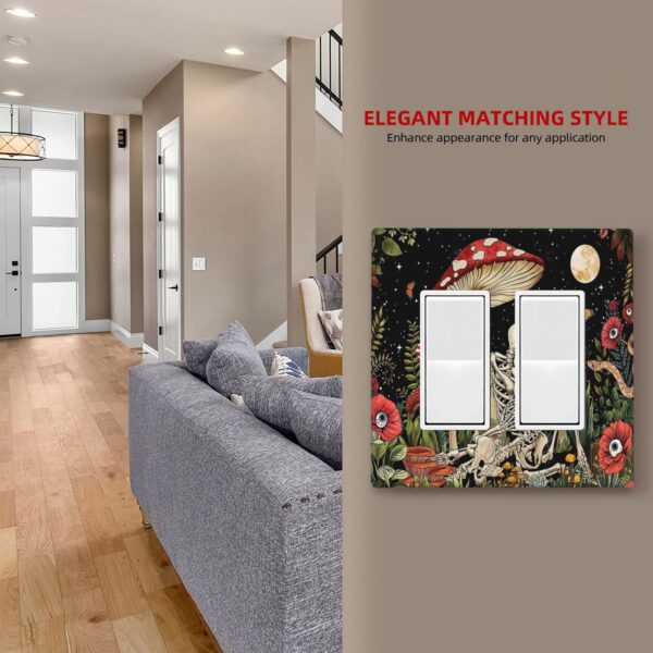 1Pcs Mushroom Skull Skeleton Moon Wall Plates decorative light switch cover plate Light Switch Cover Plate Decorative Wall Plate outlet covers wall plate - Image 5