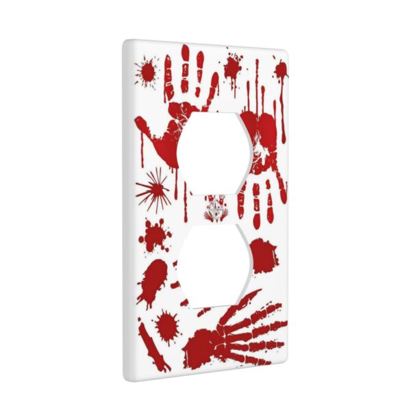 1Pcs Halloween Bloody Handprint Footprint Wall Plates decorative light switch cover plate Light Switch Cover Plate Decorative Wall Plate outlet covers wall plate - Image 4