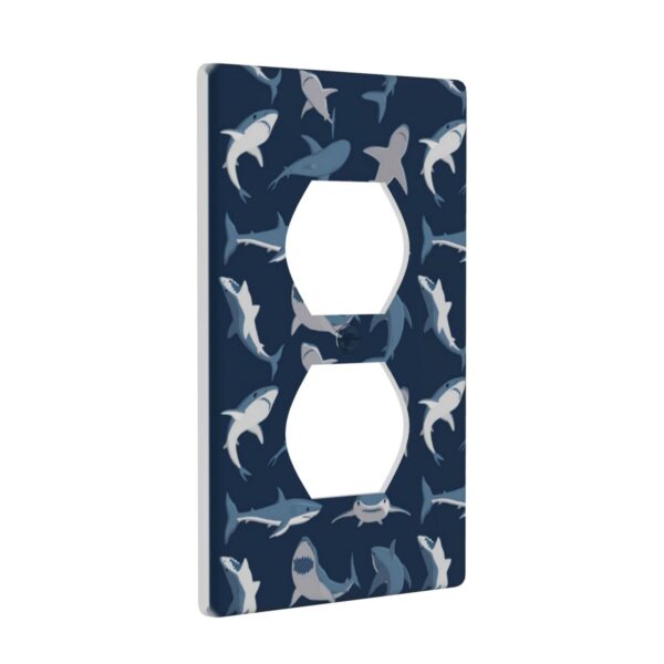1Pcs Blue Shark Wall Plates decorative light switch cover plate Light Switch Cover Plate Decorative Wall Plate outlet covers wall plate - Image 3