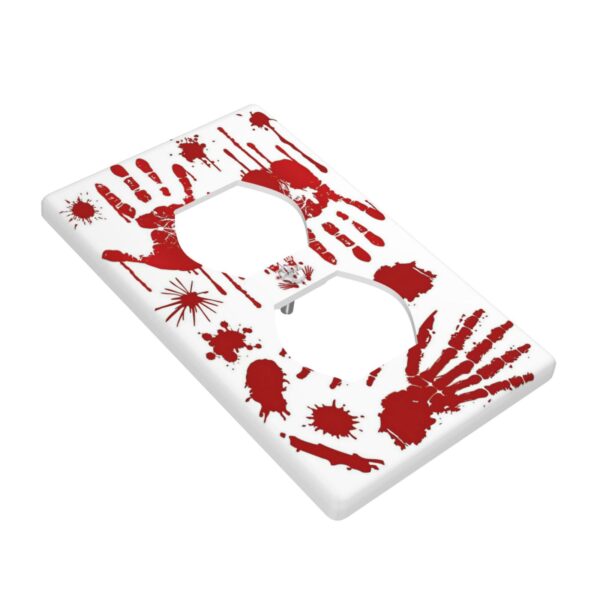 1Pcs Halloween Bloody Handprint Footprint Wall Plates decorative light switch cover plate Light Switch Cover Plate Decorative Wall Plate outlet covers wall plate - Image 2