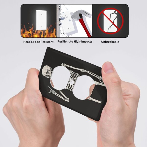 1Pcs Rock Roll Skeleton Skull Wall Plates decorative light switch cover plate Light Switch Cover Plate Decorative Wall Plate outlet covers wall plate - Image 4