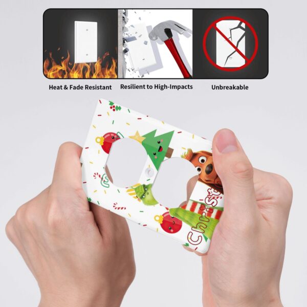 1Pcs Grinch and Dog Photo Background Merry Christmas Wall Plates decorative light switch cover plate Light Switch Cover Plate Decorative Wall Plate outlet covers wall plate - Image 4