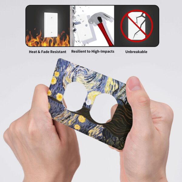 1Pcs The Starry Night Wall Plates decorative light switch cover plate Light Switch Cover Plate Decorative Wall Plate outlet covers wall plate - Image 5
