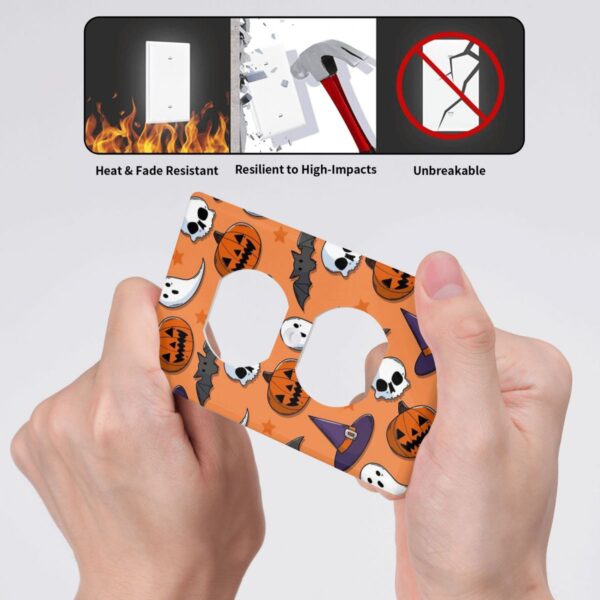 1Pcs Halloween Ghost Pumpkin Bats Wall Plates decorative light switch cover plate Light Switch Cover Plate Decorative Wall Plate outlet covers wall plate - Image 2