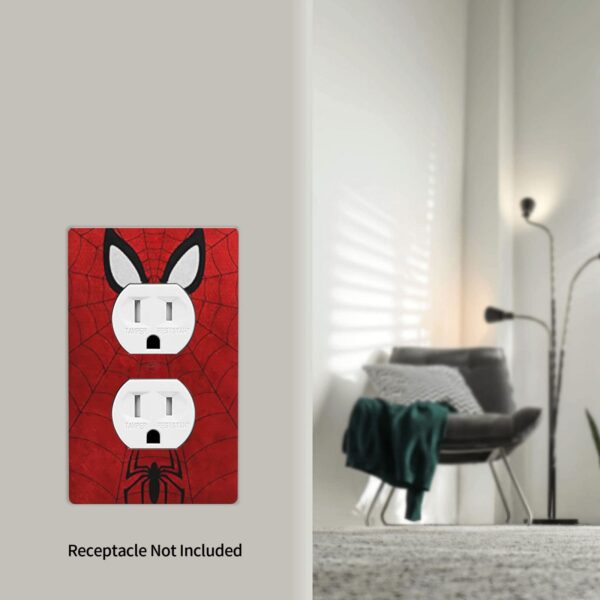 1Pcs Red Spider Web Wall Plates decorative light switch cover plate Light Switch Cover Plate Decorative Wall Plate outlet covers wall plate - Image 2