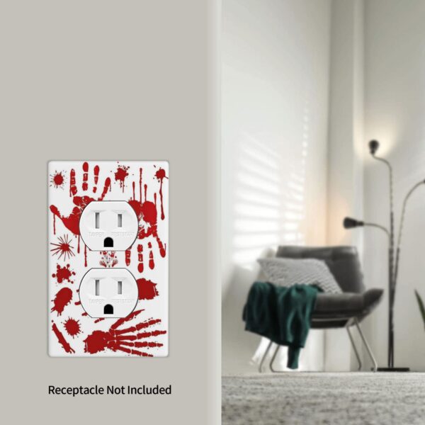 1Pcs Halloween Bloody Handprint Footprint Wall Plates decorative light switch cover plate Light Switch Cover Plate Decorative Wall Plate outlet covers wall plate - Image 6