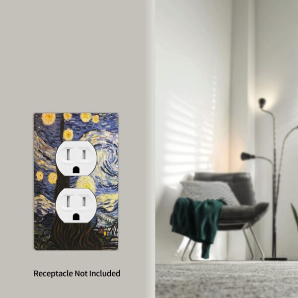 1Pcs The Starry Night Wall Plates decorative light switch cover plate Light Switch Cover Plate Decorative Wall Plate outlet covers wall plate - Image 4
