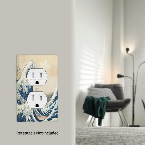 1Pcs The Great Wave off Kanagawa Wall Plates decorative light switch cover plate Light Switch Cover Plate Decorative Wall Plate outlet covers wall plate - Image 4