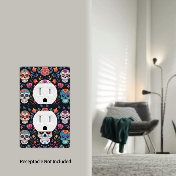 1Pcs Colored skull Wall Plates decorative light switch cover plate Light Switch Cover Plate Decorative Wall Plate outlet covers wall plate - Image 3