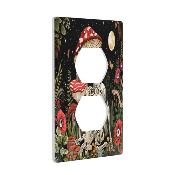 1Pcs Mushroom Skull Skeleton Moon Wall Plates decorative light switch cover plate Light Switch Cover Plate Decorative Wall Plate outlet covers wall plate - Image 2