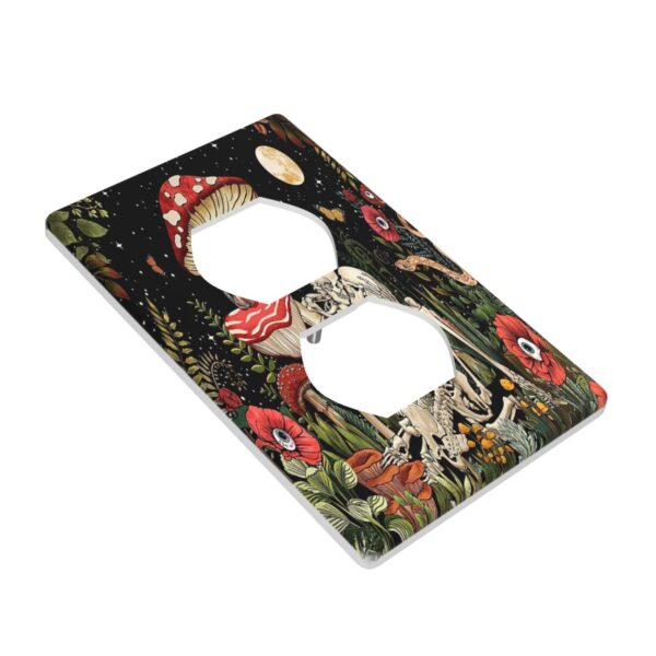 1Pcs Mushroom Skull Skeleton Moon Wall Plates decorative light switch cover plate Light Switch Cover Plate Decorative Wall Plate outlet covers wall plate - Image 3