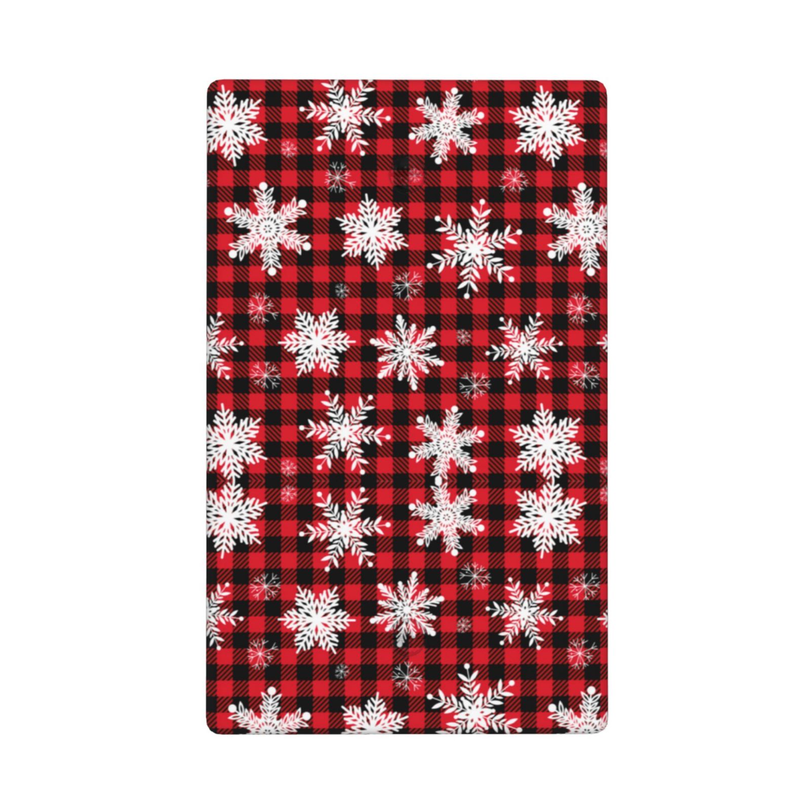 1Pcs Snowflake Red Black Buffalo Check Christmas Plaid Wall Plates decorative light switch cover plate Light Switch Cover Plate Decorative Wall Plate outlet covers wall plate