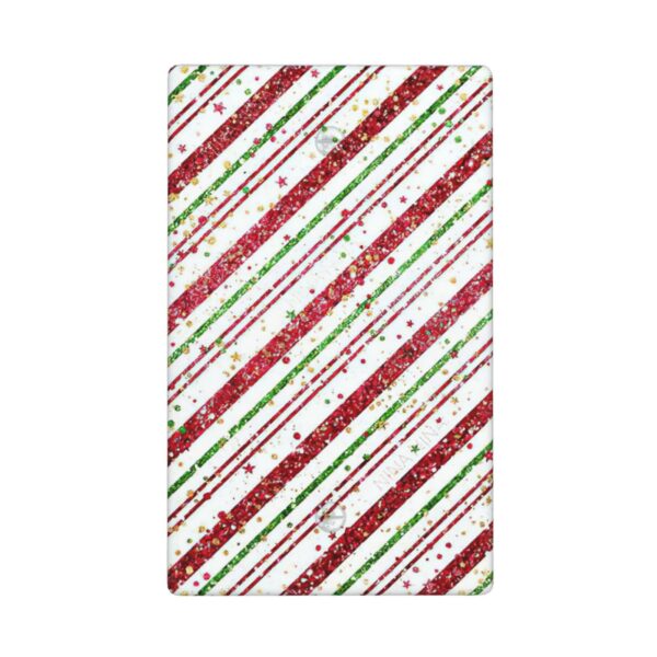 1Pcs Candy-Cane-Stripes Red Green Star Christmas Holiday Wall Plates decorative light switch cover plate Light Switch Cover Plate Decorative Wall Plate outlet covers wall plate
