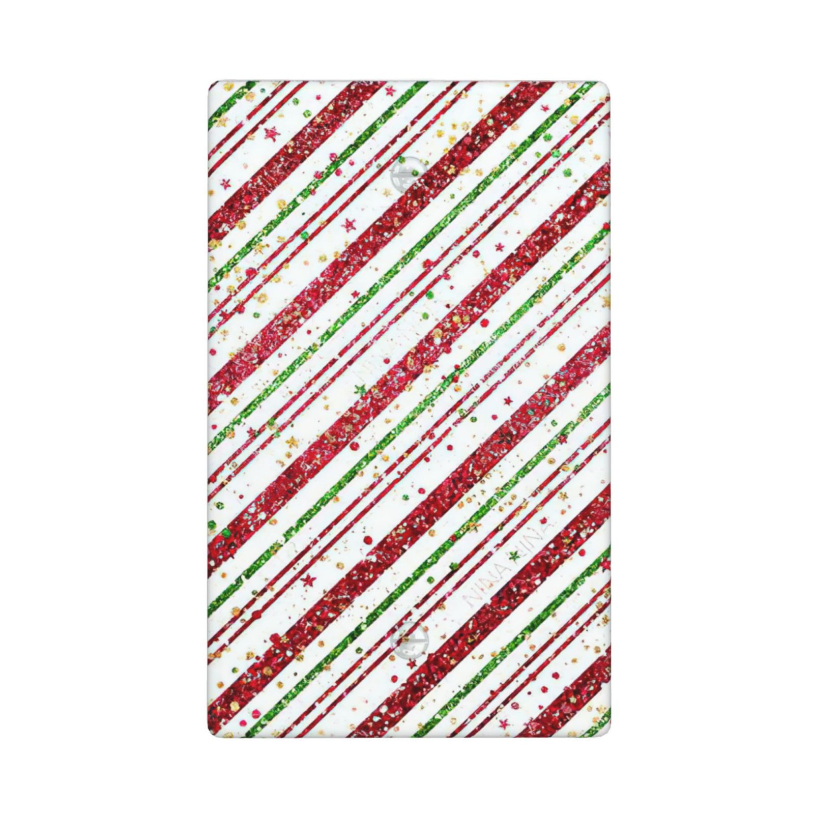 1Pcs Candy-Cane-Stripes Red Green Star Christmas Holiday Wall Plates decorative light switch cover plate Light Switch Cover Plate Decorative Wall Plate outlet covers wall plate