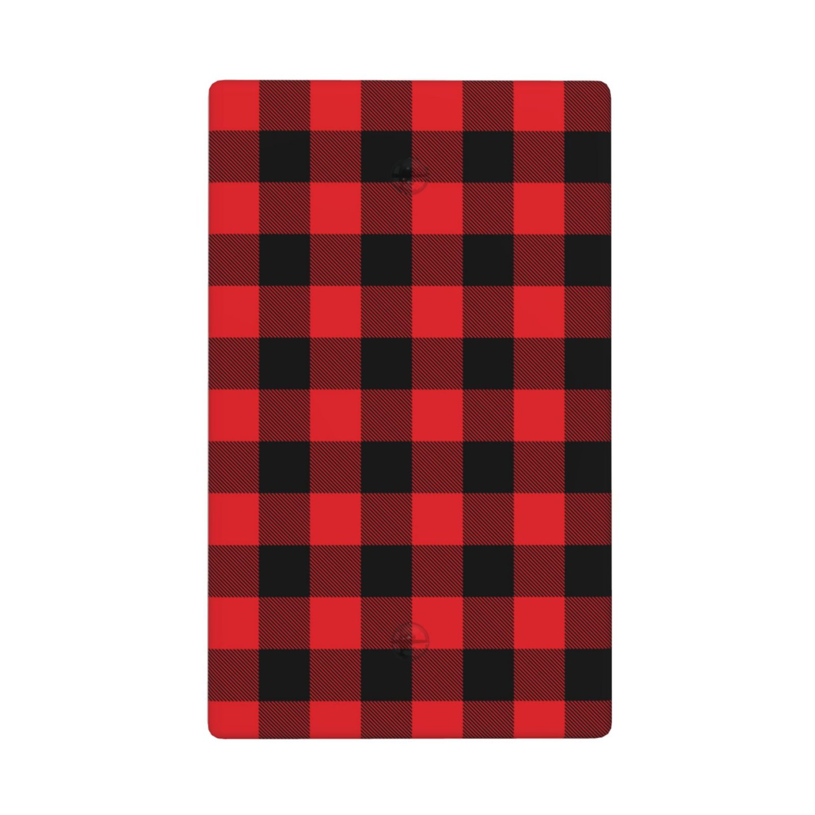 1Pcs Christmas Red Black Plaid Christmas Plaid Wall Plates decorative light switch cover plate Light Switch Cover Plate Decorative Wall Plate outlet covers wall plate
