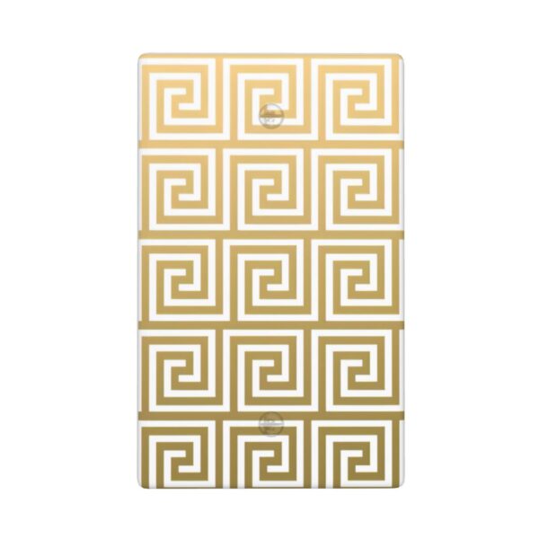 1Pcs White Greek Key Pattern Wall Plates decorative light switch cover plate Light Switch Cover Plate Decorative Wall Plate outlet covers wall plate
