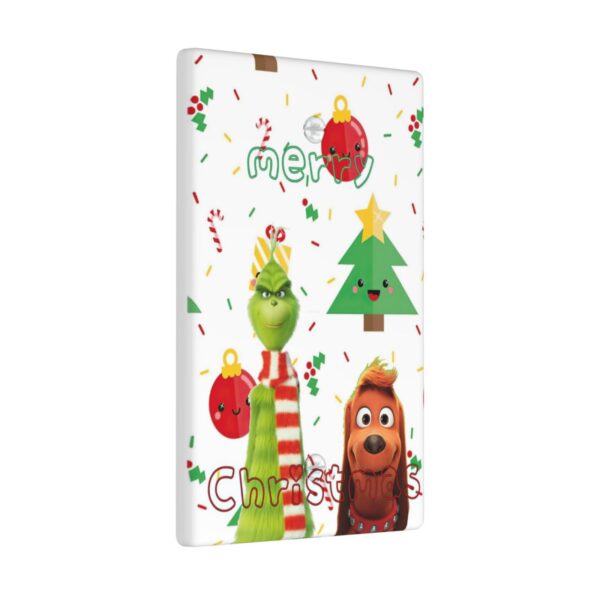 1Pcs Grinch and Dog Photo Background Merry Christmas Wall Plates decorative light switch cover plate Light Switch Cover Plate Decorative Wall Plate outlet covers wall plate - Image 3