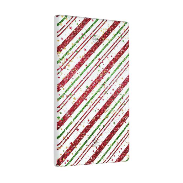 1Pcs Candy-Cane-Stripes Red Green Star Christmas Holiday Wall Plates decorative light switch cover plate Light Switch Cover Plate Decorative Wall Plate outlet covers wall plate - Image 3