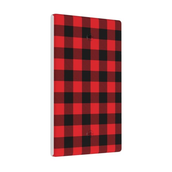 1Pcs Christmas Red Black Plaid Christmas Plaid Wall Plates decorative light switch cover plate Light Switch Cover Plate Decorative Wall Plate outlet covers wall plate - Image 2