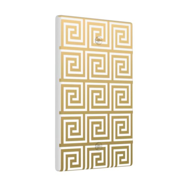 1Pcs White Greek Key Pattern Wall Plates decorative light switch cover plate Light Switch Cover Plate Decorative Wall Plate outlet covers wall plate - Image 3