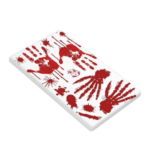 1Pcs Halloween Bloody Handprint Footprint Wall Plates decorative light switch cover plate Light Switch Cover Plate Decorative Wall Plate outlet covers wall plate - Image 2