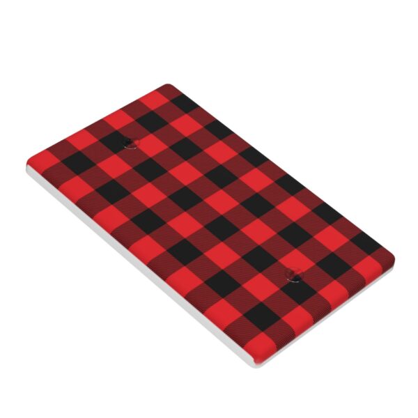 1Pcs Christmas Red Black Plaid Christmas Plaid Wall Plates decorative light switch cover plate Light Switch Cover Plate Decorative Wall Plate outlet covers wall plate - Image 3