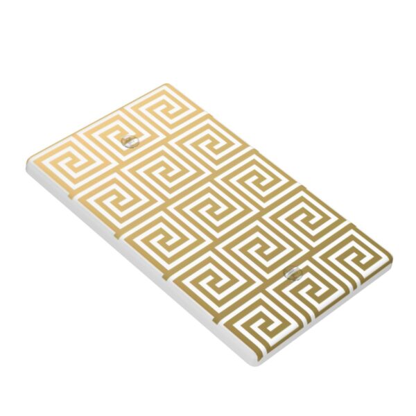 1Pcs White Greek Key Pattern Wall Plates decorative light switch cover plate Light Switch Cover Plate Decorative Wall Plate outlet covers wall plate - Image 2