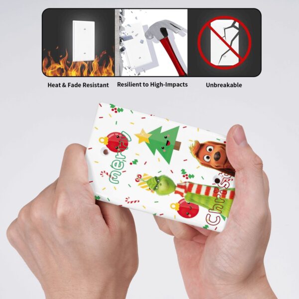 1Pcs Grinch and Dog Photo Background Merry Christmas Wall Plates decorative light switch cover plate Light Switch Cover Plate Decorative Wall Plate outlet covers wall plate - Image 4