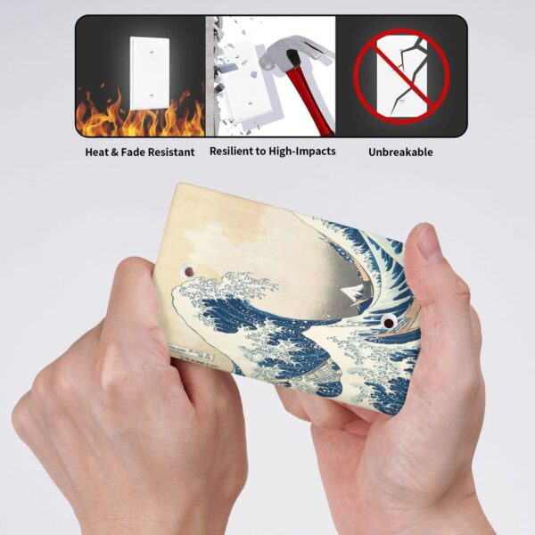 1Pcs The Great Wave off Kanagawa Wall Plates decorative light switch cover plate Light Switch Cover Plate Decorative Wall Plate outlet covers wall plate - Image 4