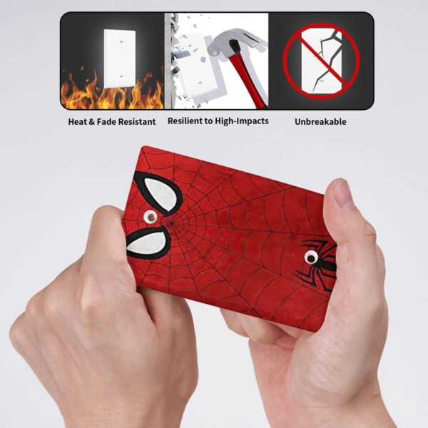 1Pcs Red Spider Web Wall Plates decorative light switch cover plate Light Switch Cover Plate Decorative Wall Plate outlet covers wall plate - Image 5