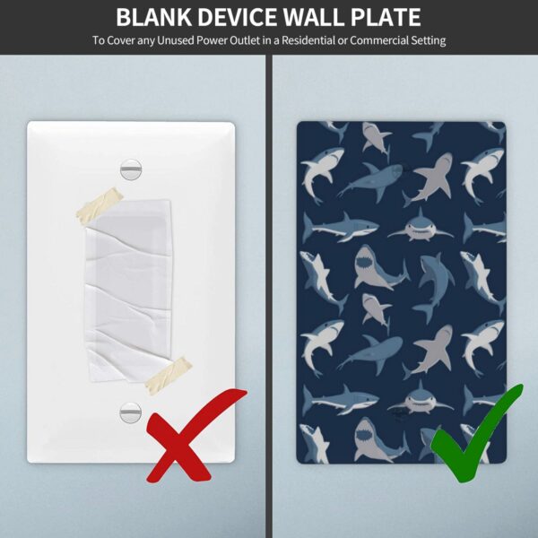1Pcs Blue Shark Wall Plates decorative light switch cover plate Light Switch Cover Plate Decorative Wall Plate outlet covers wall plate - Image 5