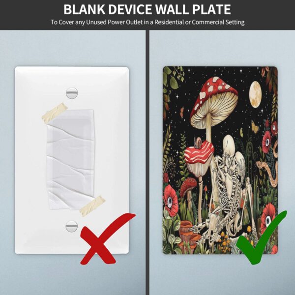 1Pcs Mushroom Skull Skeleton Moon Wall Plates decorative light switch cover plate Light Switch Cover Plate Decorative Wall Plate outlet covers wall plate - Image 5