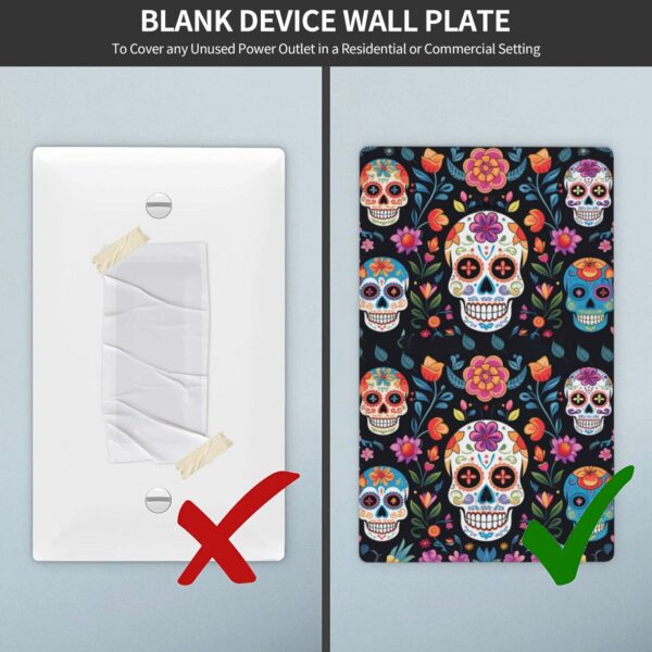 1Pcs Colored skull Wall Plates decorative light switch cover plate Light Switch Cover Plate Decorative Wall Plate outlet covers wall plate - Image 4