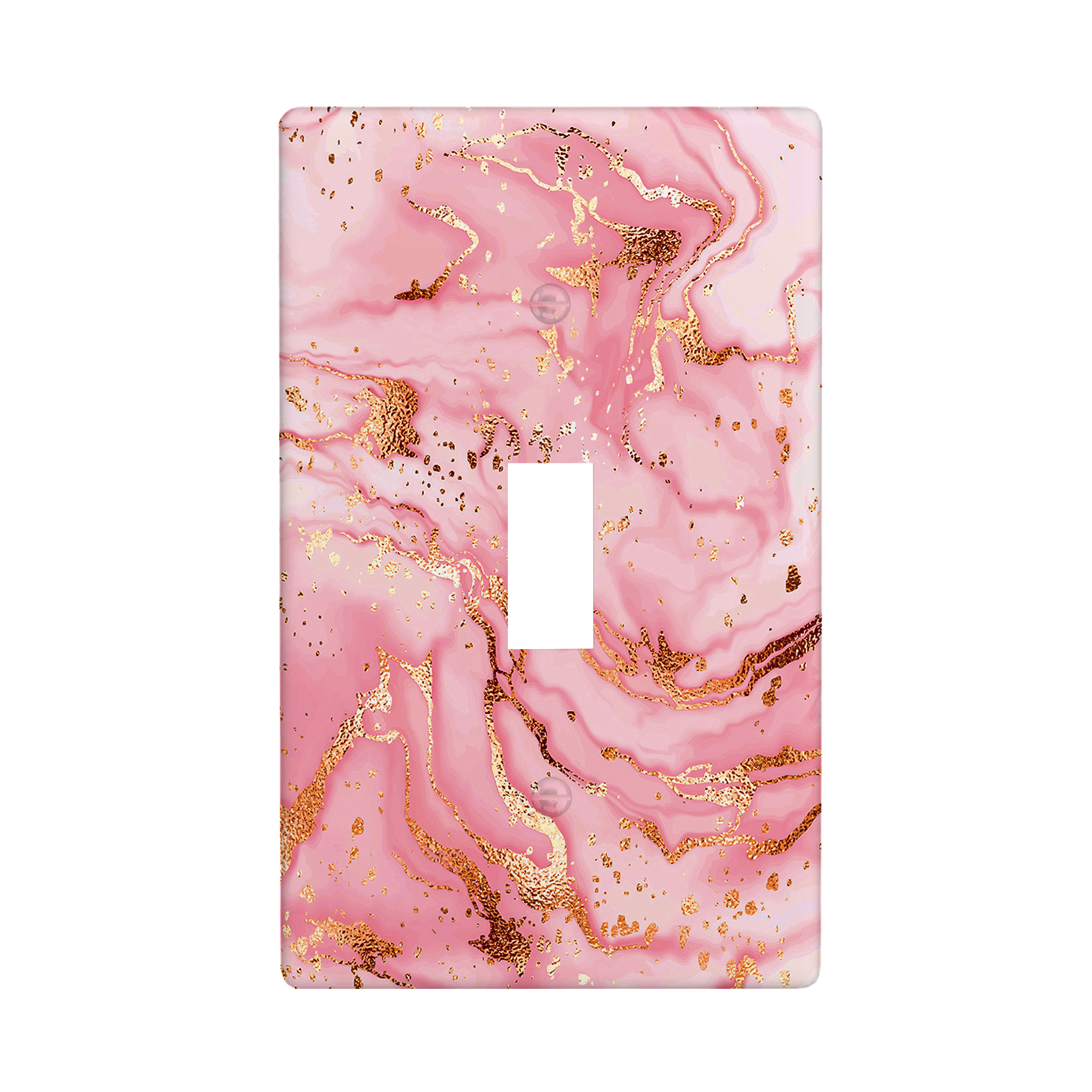 1Pcs Pink gold marble Light Switch Plate Decorative switch and socket covers for home kitchen decoration Unbreakable Polycarbonate Thermoplastic For bedroom room decoration