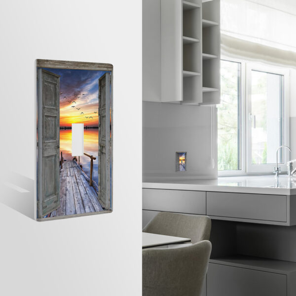 1Pcs Wood Door Light Switch Plate Decorative switch and socket covers for home kitchen decoration Unbreakable Polycarbonate Thermoplastic For bedroom room decoration - Image 2