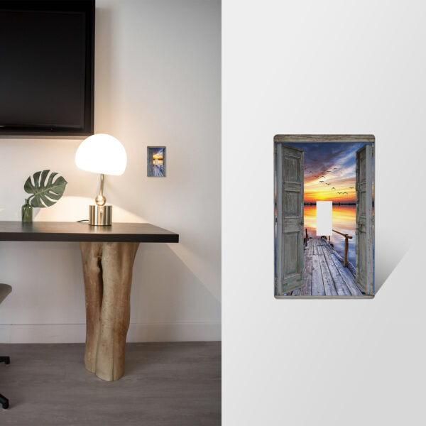 1Pcs Wood Door Light Switch Plate Decorative switch and socket covers for home kitchen decoration Unbreakable Polycarbonate Thermoplastic For bedroom room decoration - Image 3