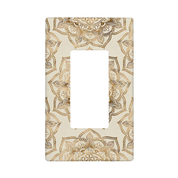 1Pcs Flower of life in lotus Light Switch Plate Decorative switch and socket covers for home kitchen decoration Unbreakable Polycarbonate Thermoplastic For bedroom room decoration