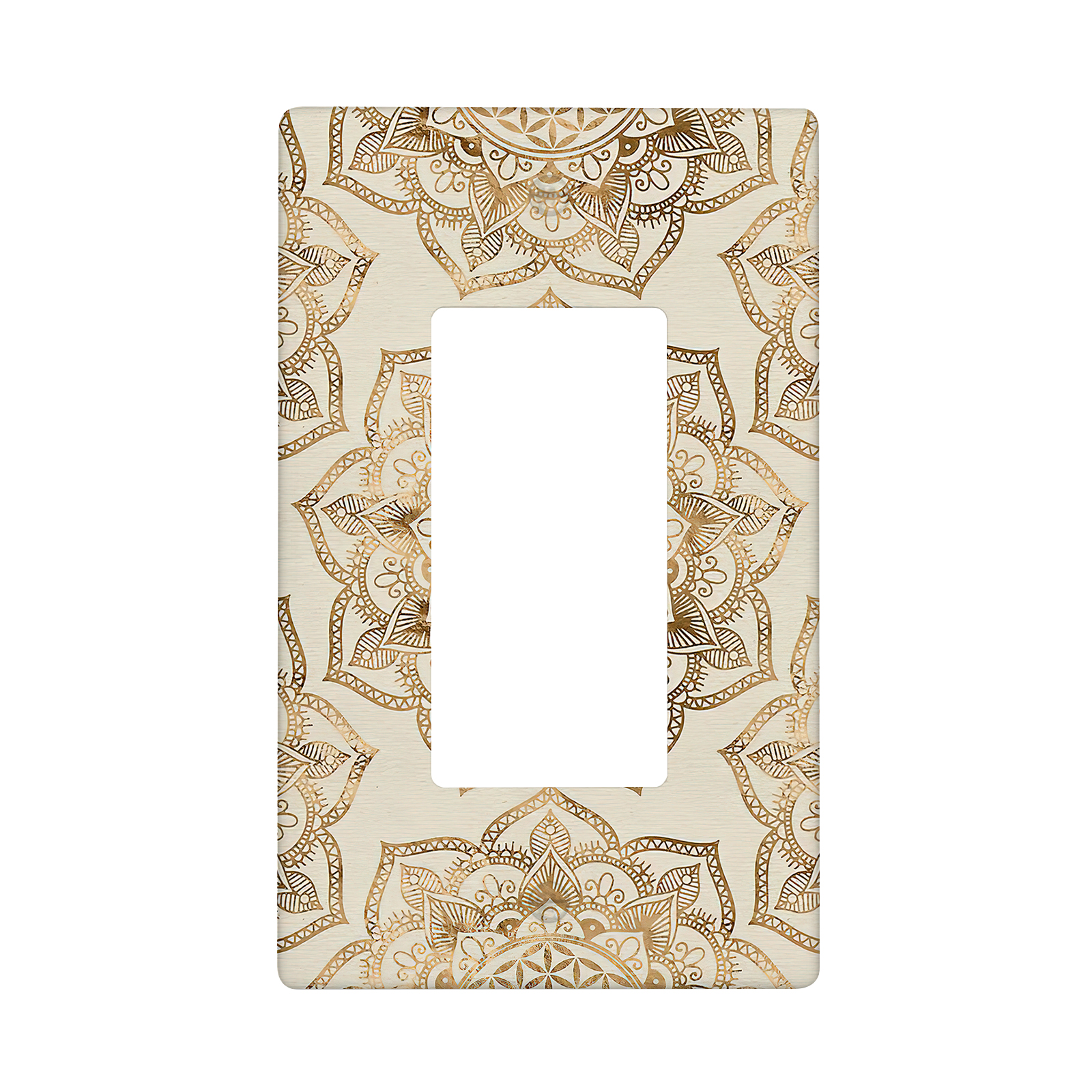 1Pcs Flower of life in lotus Light Switch Plate Decorative switch and socket covers for home kitchen decoration Unbreakable Polycarbonate Thermoplastic For bedroom room decoration