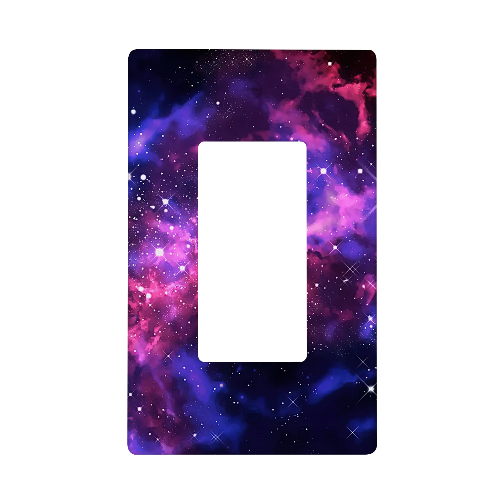1Pcs Purple Nebula Galaxy Light Switch Plate Decorative switch and socket covers for home kitchen decoration Unbreakable Polycarbonate Thermoplastic For bedroom room decoration