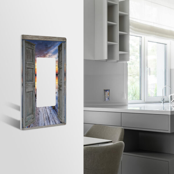 1Pcs Wood Door Light Switch Plate Decorative switch and socket covers for home kitchen decoration Unbreakable Polycarbonate Thermoplastic For bedroom room decoration - Image 2