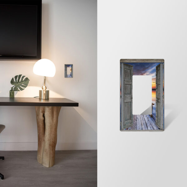 1Pcs Wood Door Light Switch Plate Decorative switch and socket covers for home kitchen decoration Unbreakable Polycarbonate Thermoplastic For bedroom room decoration - Image 3